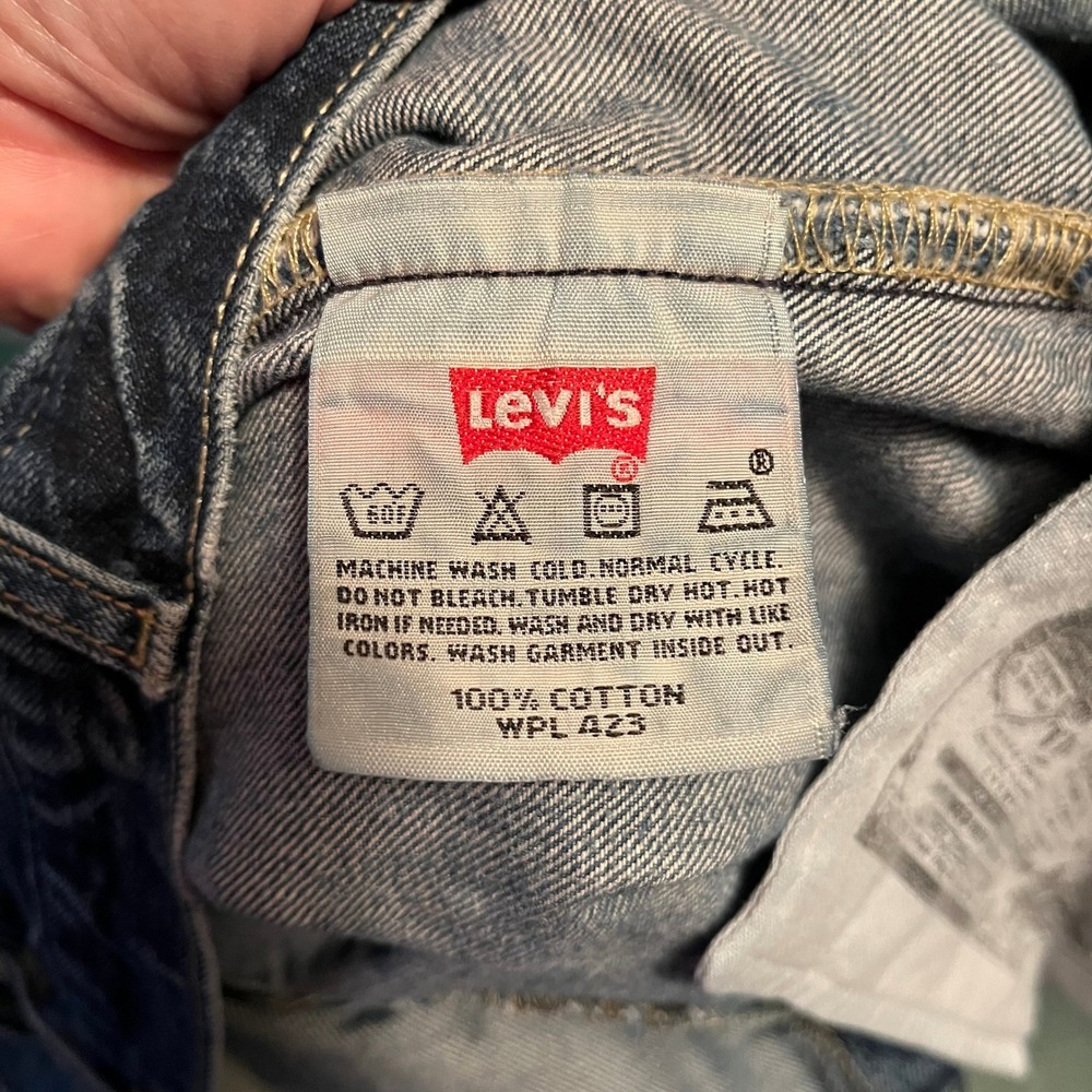 Levi's 501 Button Fly Jeans Mens 38x32 Mexico WPL 423 Distressed Y2K - Picture 12 of 13